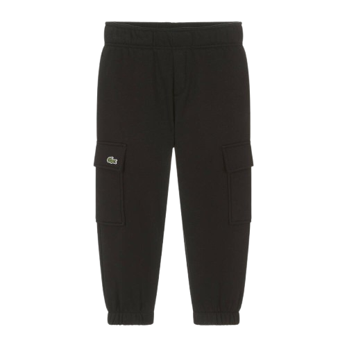 LACOSTE BOY CARGO JOGGERS BLACK