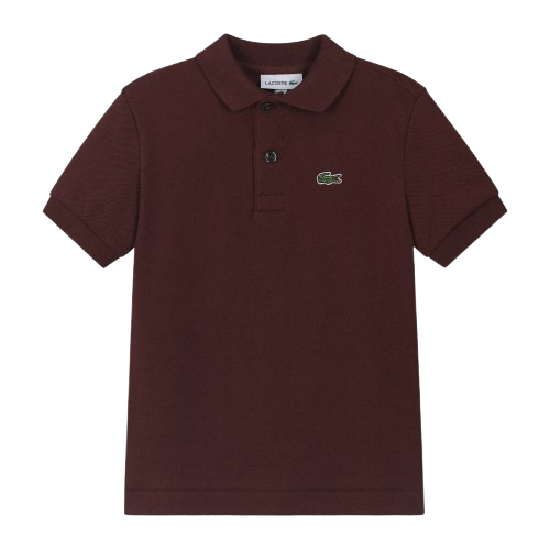 LACOSTE BOY PIQUE POLO BURGUNDY