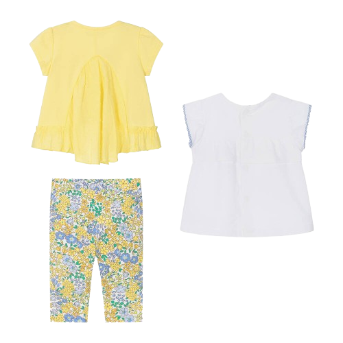 MAYORAL BABY GIRL TWO T-SHIRTS AND LEGGING SET
