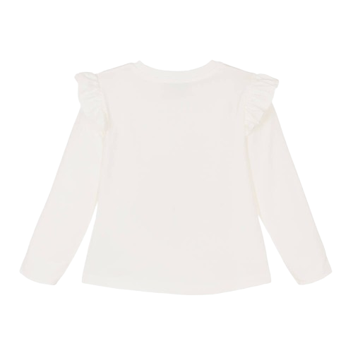 MOSCHINO GIRL FRILL TEDDY  SWEATSHIRT IVORY