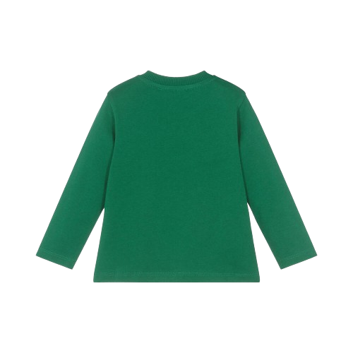 MOSCHINO BABY BOY TEDDY LONG SLEEVED TOP GREEN