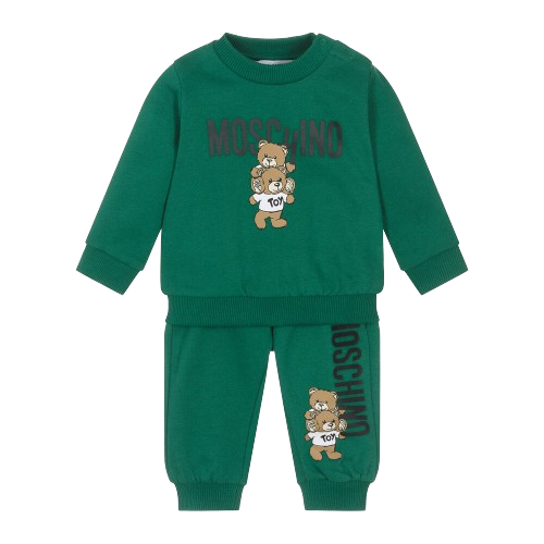 MOSCHINO BABY BOY TEDDY TRACKSUIT GREEN