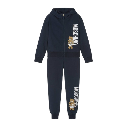 MOSCHINO BOY HOODIE TRACKSUIT NAVY