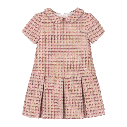 PATACHOU GIRL TWEED DRESS PINK