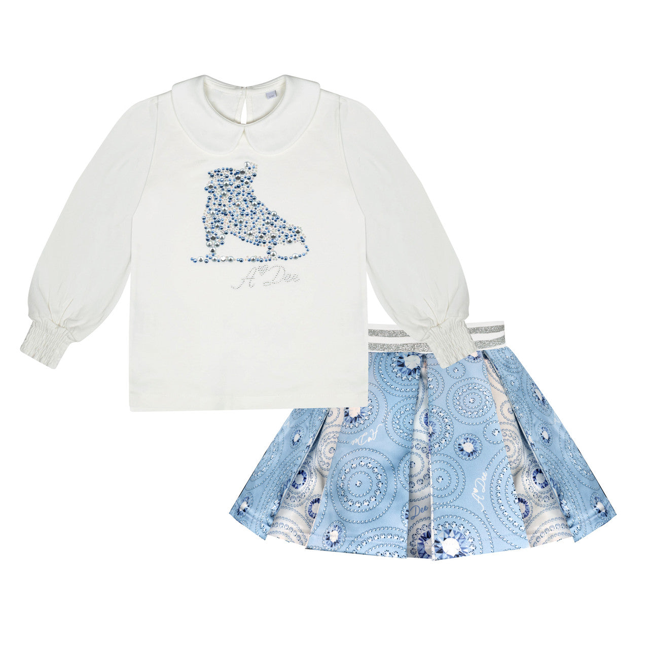 ADEE GIRL PHILLIS TOP AND SKIRT SET