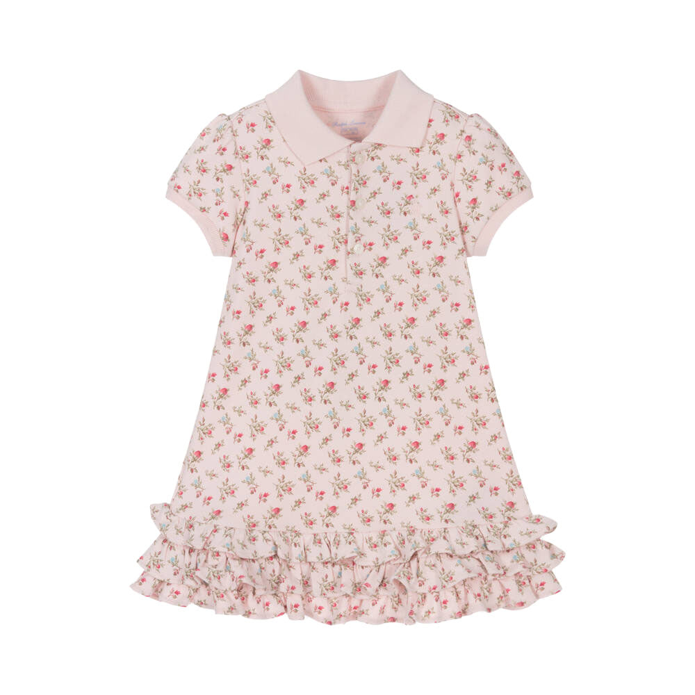 RALPH LAUREN BABY GIRL FLORAL COTTON DRESS