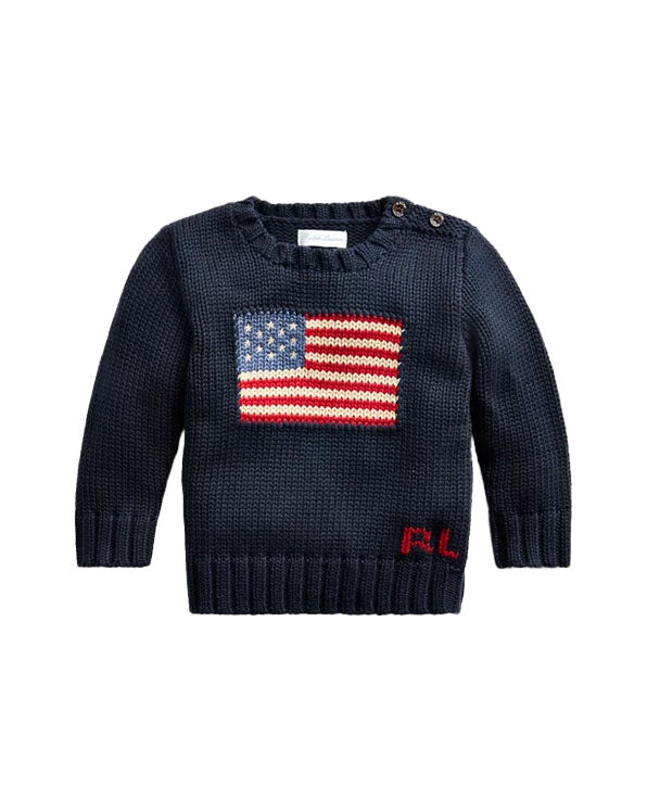 RALPH LAUREN BABY BOY FLAG JUMPER