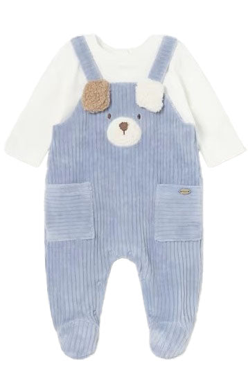 MAYORAL BABY BOY CORD TEDDY ROMPER