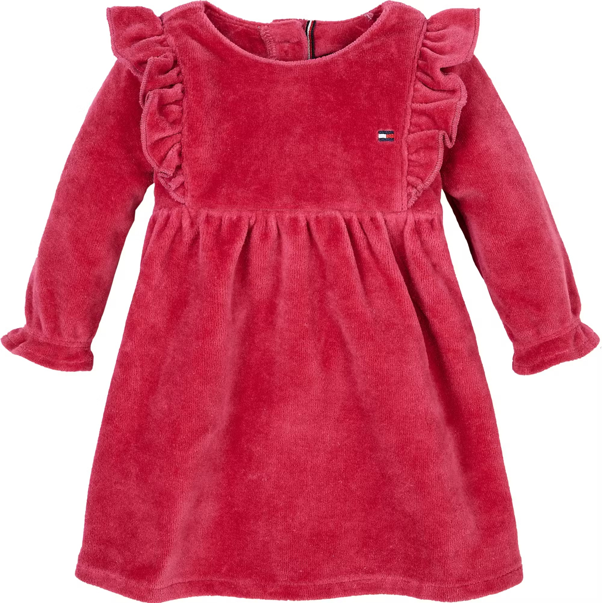 TOMMY HILFIGER BABY GIRL VELOUR DRESS PINK