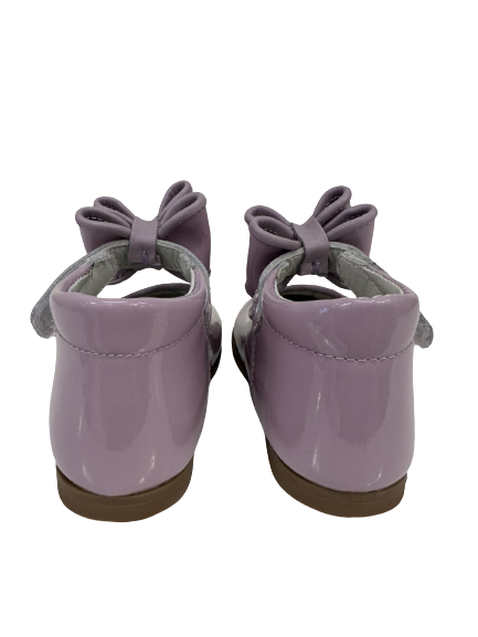 ANDANINES GIRL PATENT BOW SHOE LILAC