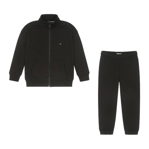 TOMMY HILFIGER BOY ESSENTIAL TRACKSUIT BLACK