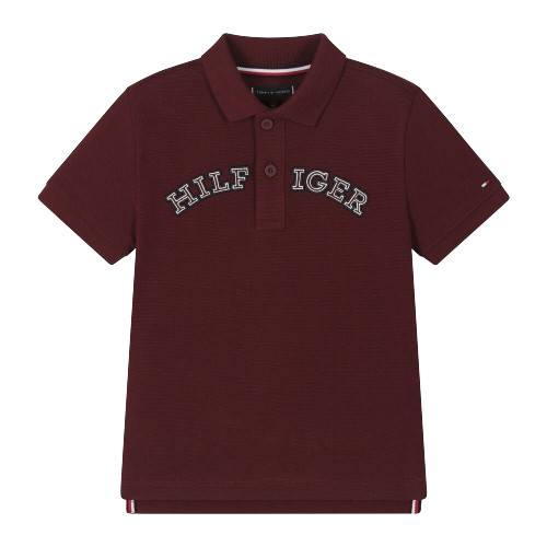 TOMMY HILFIGER BOY VARSITY POLO BURGUNDY