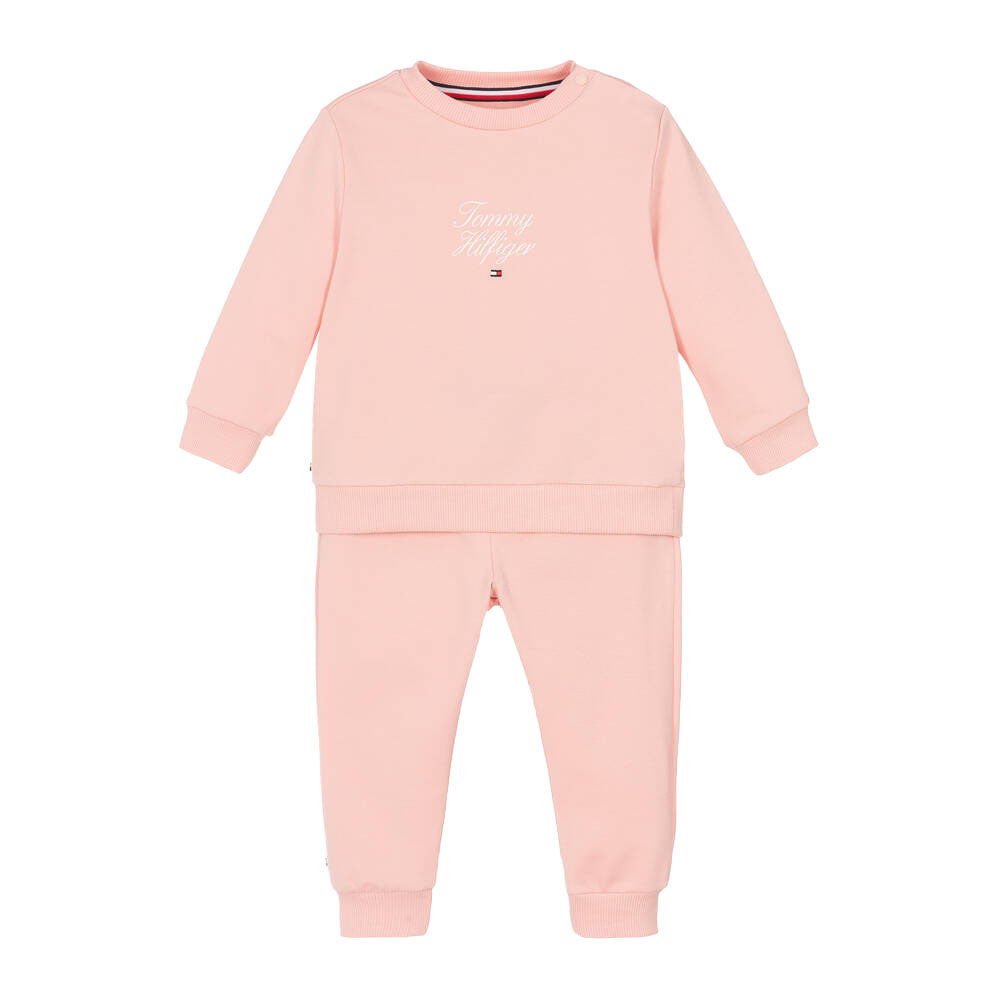 TOMMY HILFIGER BABY GIRL COTTON TRACKSUIT PINK