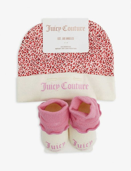 JUICY COUTURE BABY GIRL HAT WITH SOCK PINK