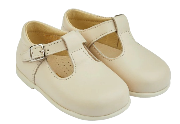 EARLY DAYS BABY UNISEX LEATHER T-BAR BEIGE