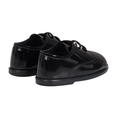 EARLY DAYS BABY BOY PATENT  LACE UP BLACK