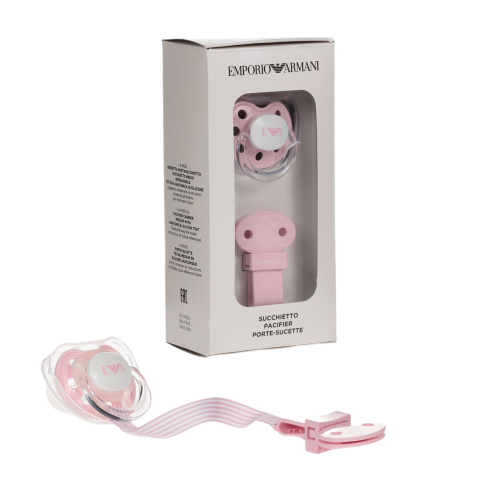 ARMANI BABY GIRL DUMMY WITH CLIP PINK