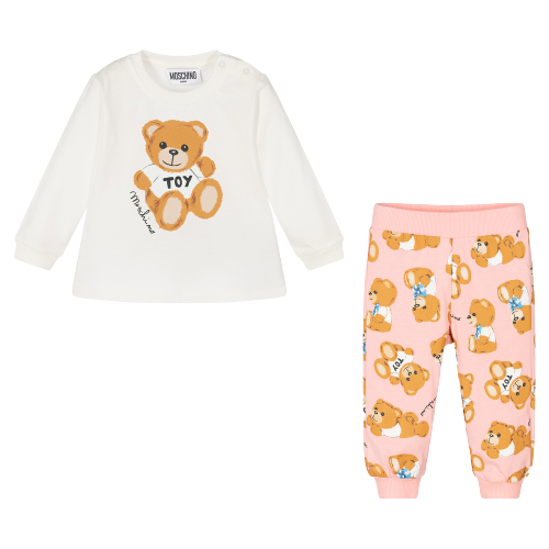 MOSCHINO BABY GIRL TOY TOP AND TROUSER CLOUD