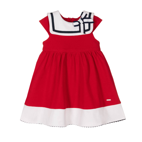 PATACHOU BABY GIRL PIQUE DRESS RED